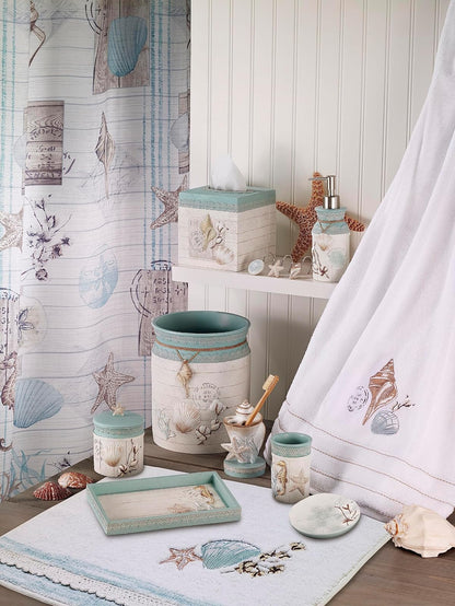 Avanti Linens - Bandeja Decorativa, Organizador de encimera, decoración Elegante de Granja (colección de Conchas de Granja)