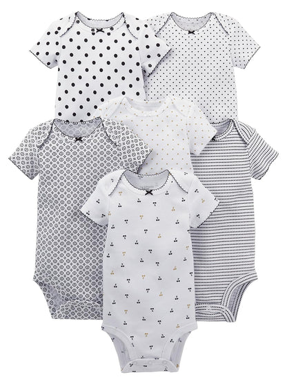 Simple Joys by Carter's R600- Mameluco 5 Piezas Gris Body para Bebé-Niñas