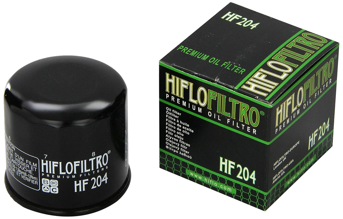 Hiflofiltro Filtro de Aceite Estándar de Alta Calidad HF204, Negro