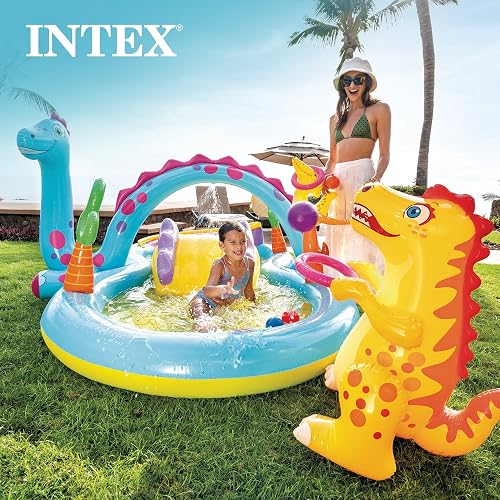 Intex 11 x 7.5 x 44 Pulgadas Dinoland Play Center - Piscina Inflable al Aire última intervensión para niños