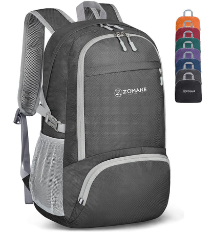ZOMAKE Mochila Plegable Ultraligera, 30L - M - Gris medio