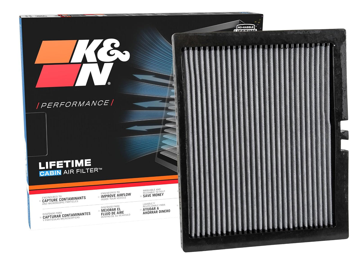 K&N Filtro de Aire de Cabina Premium, Lavable y Reutilizable - VF2050
