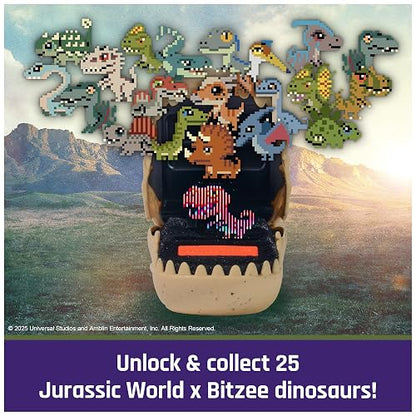 Bitzee, Juguete de Dinosaurio Interactivo de Jurassic World con 25 Dinosaurios, reacciona Cuando lo tocas, Las cápsulas se conectan e interactúan, Mascota Digital para niños a Partir de 5 años