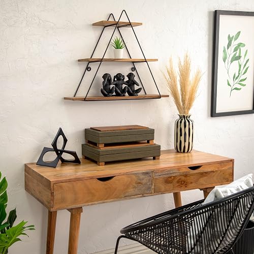 Sagebrook Home Escultura geométrica metálica de decoración Moderna para el hogar y la Oficina Detalle Abstracto de Mesa para Sala de Estar Dormitorio o Escritorio 9 x 9 x 6 Pulgadas Negra