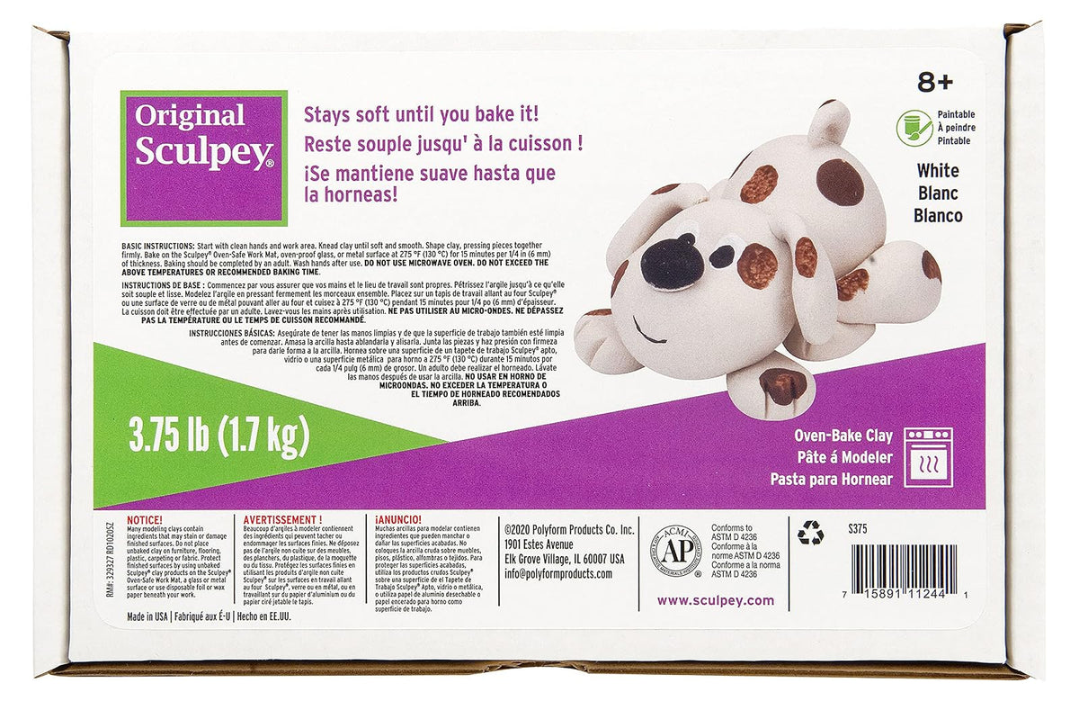 Sculpey Original Clay, 3-3/4-Pound, White
