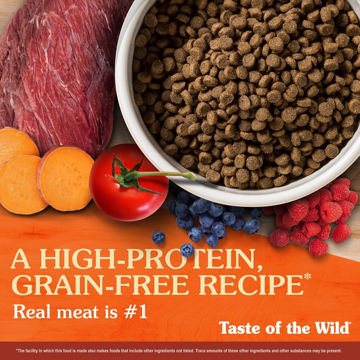 Taste Of The Wild - Alimento seco para perros HPP5 High Prairie sin cereales para cachorros, bolsa de 5 libras