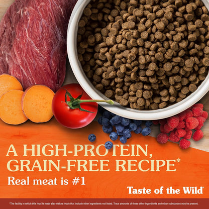 Taste Of The Wild - Alimento seco para perros HPP5 High Prairie sin cereales para cachorros, bolsa de 5 libras