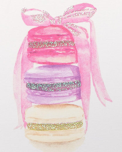 Papyrus Tarjetas en blanco con sobres, pila de macarons (14 unidades)