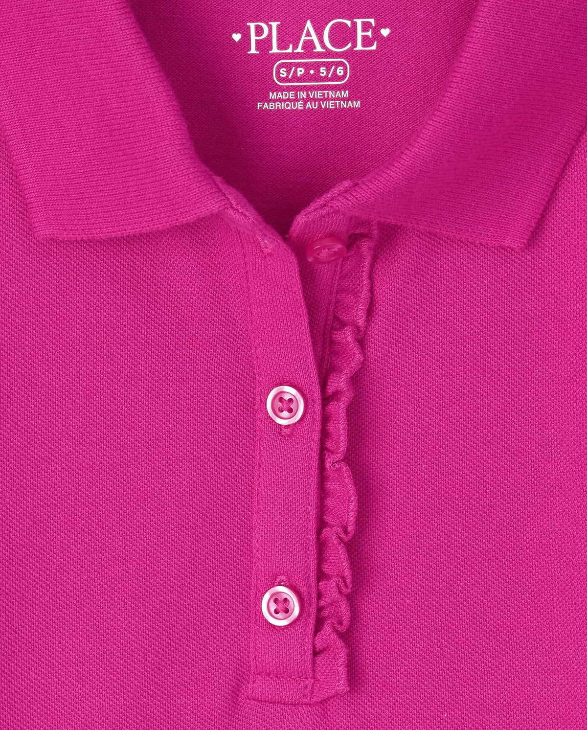 The Children's Place Vestido Polo de Manga Corta con Volantes Vestido Informal para Niñas