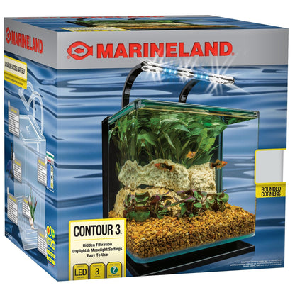 MarineLand Kit de Acuario con luz, Almohadilla de espuma, 11 litros