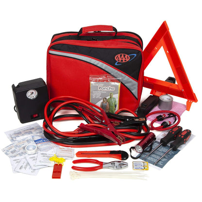 Lifeline 4388AAA AAA Excursion Road, 76-Piece Car Air Compressor, Jumper Cables, Flashlight and First Aid Kit