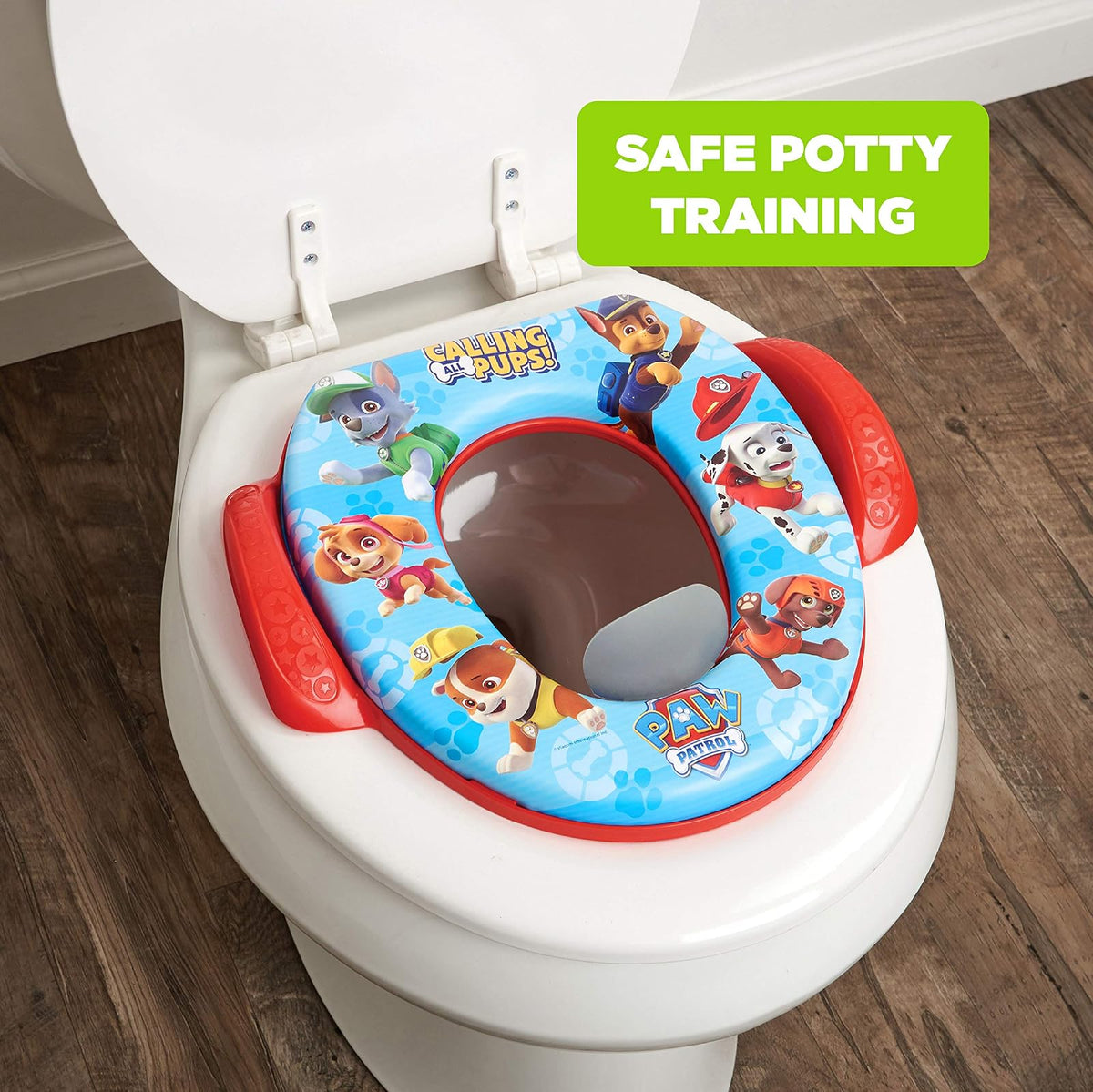 Nickelodeon PAW Patrol 'Calling All Pups' - Asiento Suave para Ir al Baño, Cojín Suave, Entrenamiento, Seguro, Fácil de Limpiar