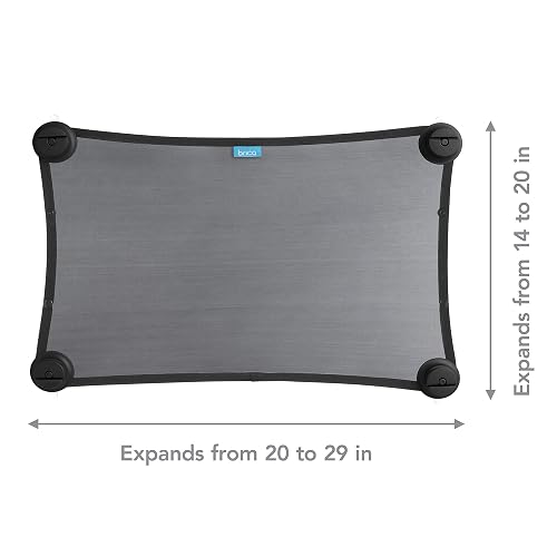 Munchkin Brica Stretch to Fit - Parasol para ventana de automóvil, ayuda a bloquear los rayos UVA/UVB, Negro, 1 Unidad (Paquete de 1)