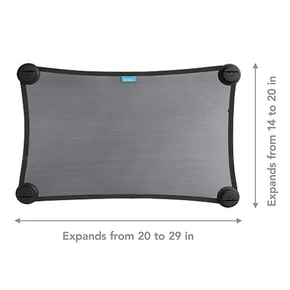 Munchkin Brica Stretch to Fit - Parasol para ventana de automóvil, ayuda a bloquear los rayos UVA/UVB, Negro, 1 Unidad (Paquete de 1)
