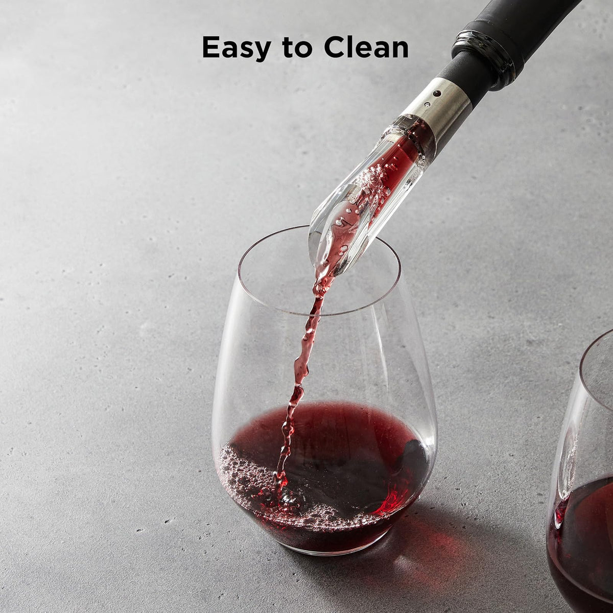 Rabbit W6127 Super (acero inoxidable, negro, transparente) Aireador de vino y vertedor