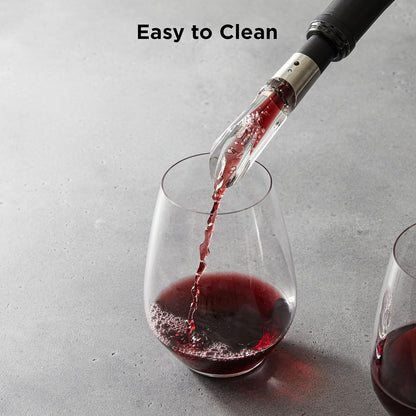 Rabbit W6127 Super (acero inoxidable, negro, transparente) Aireador de vino y vertedor