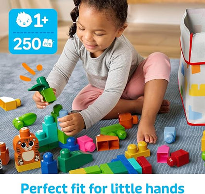 Mega Bloks Juguete de Construcción Paquete de 250 Bloques ¡Construye Tus Animales Favoritos! para bebés de 1 año en adelante