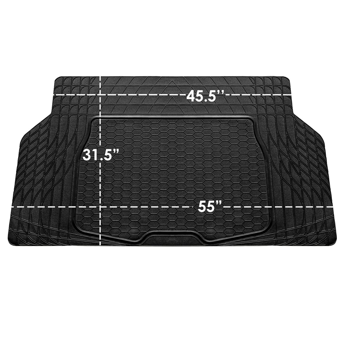 FH GROUP F16403BLACK Cargo Mat (Semi Custom Trimmable Vinyl Black)