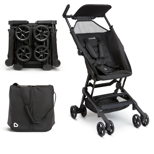 Munchkin® Sparrow™ carriola de viaje ligero ultra compacto para bebés y niños pequeños, negro
