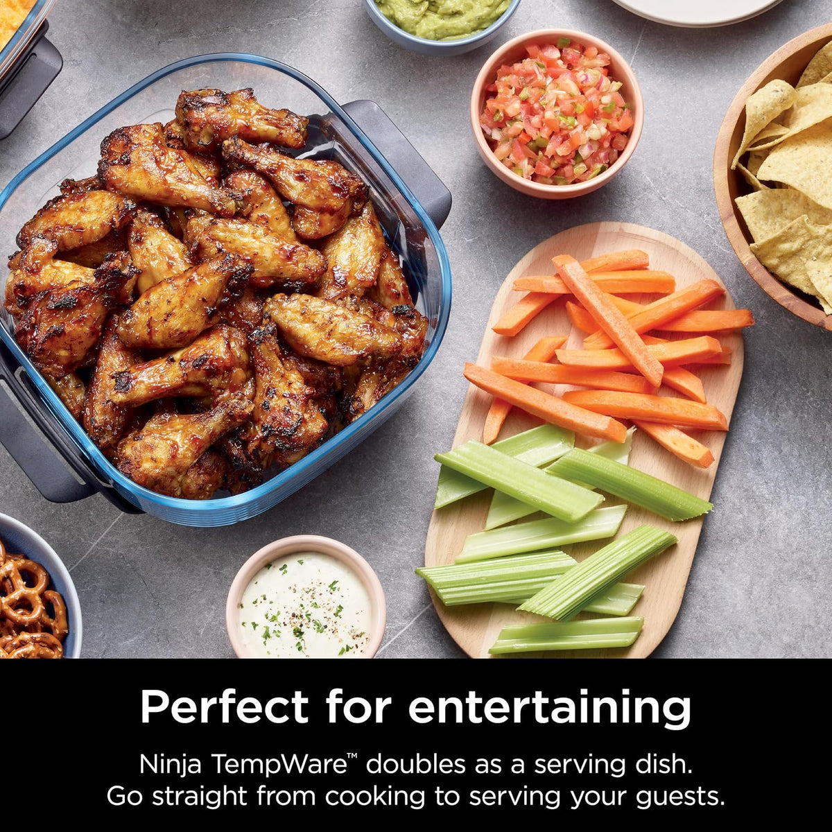 Ninja TempWare Contenedor de Vidrio 3.78 L con Tapa de Almacenamiento