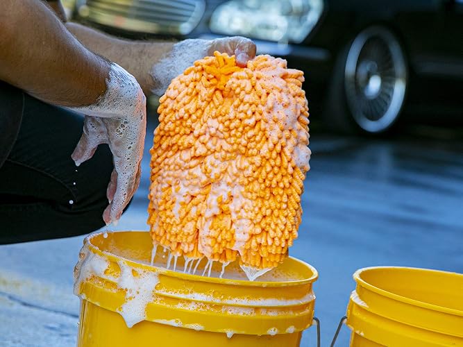 Meguiar's Hybrid Wash Mitt, Dual Sided for Washing and Waxing