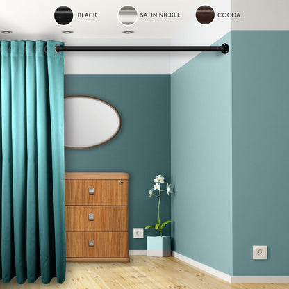 RUDI - Varilla separadora de habitación Ajustable para Pared (3,8 cm)