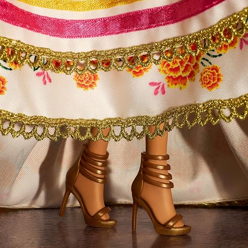 Barbie Signature Día de Muertos, Muñeca de Colección con Vestido, Corona de Cempasúchil, Maquillaje de Calavera, Base y Certificado, para 6 años en adelante