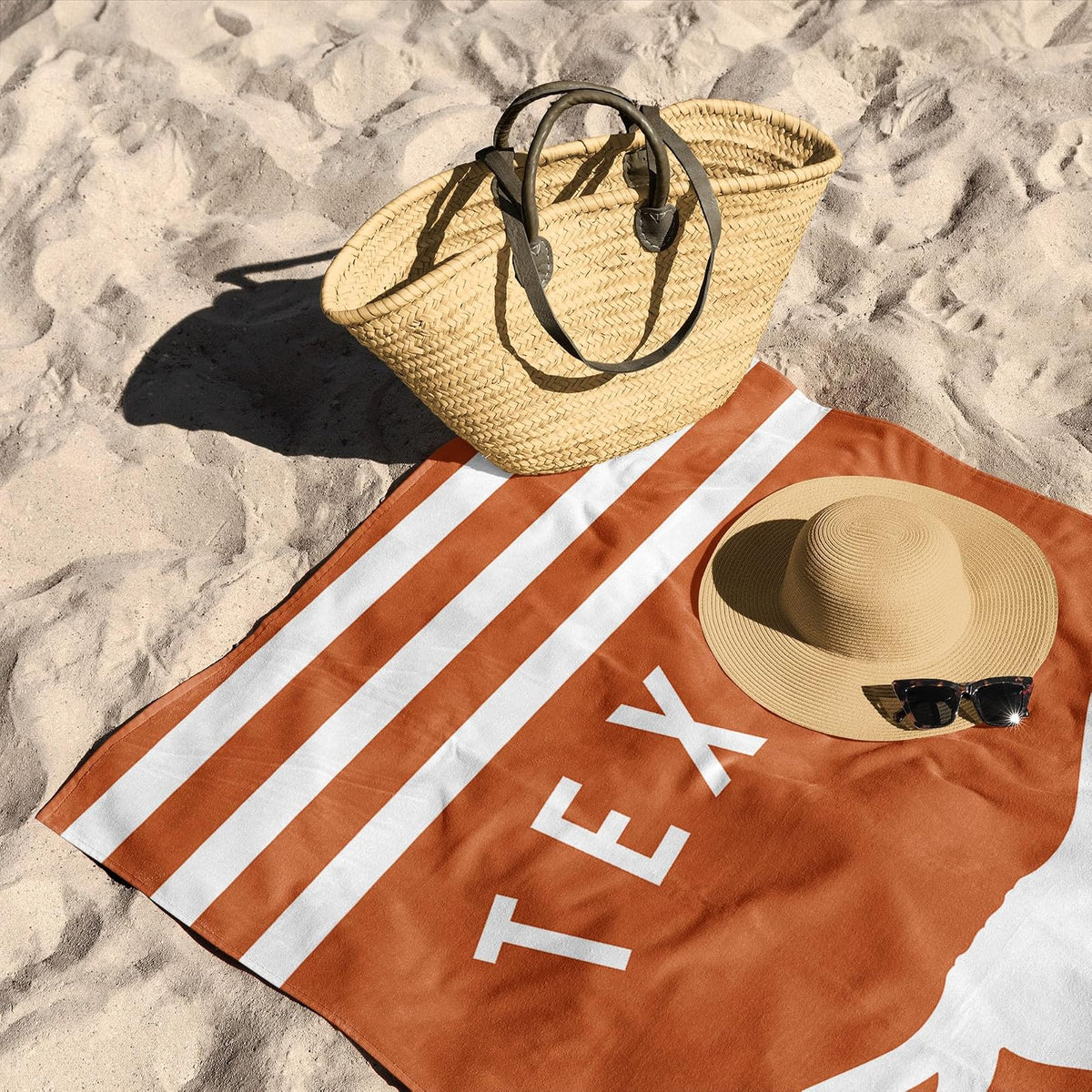 Northwest NCAA Texas Longhorns - Toalla de Playa Unisex para Adultos, 30 x 60 Pulgadas, Rayas