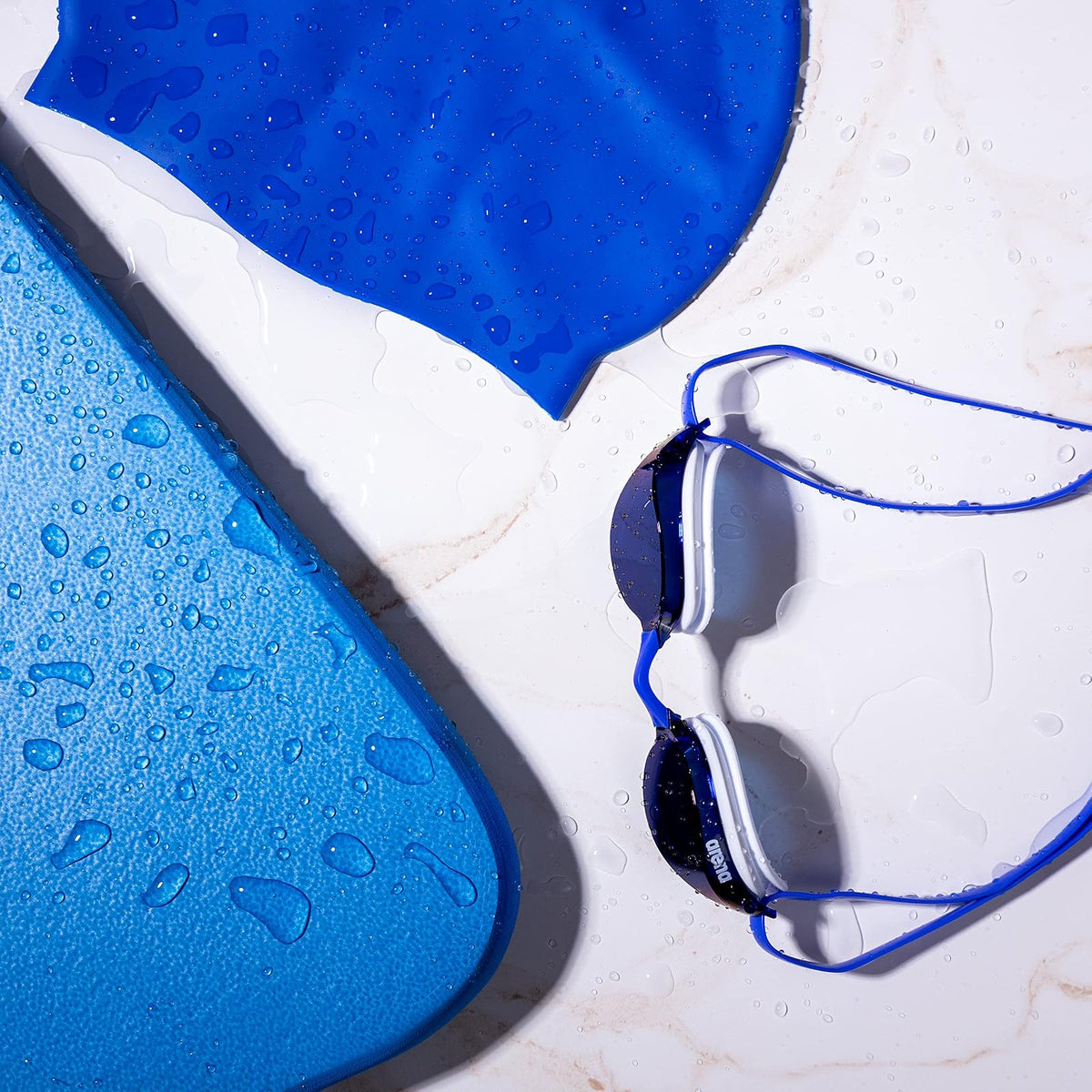 ARENA - anteojos de natación unisex de Python Racing para hombres y mujeres, antivaho, sin fugas, máxima comodidad, doble correa, lente espejo/sin espejo