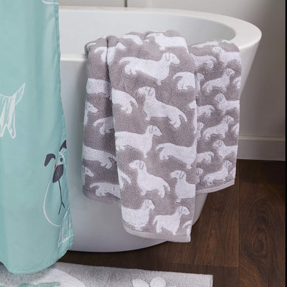 SKL Home by Saturday Knight Ltd. - Toalla de Mano para Perro, 2 Piezas, Color Gris
