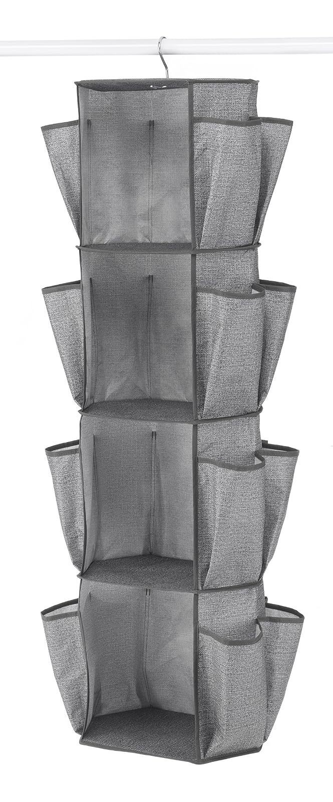 Whitmor Rotating Crosshatch Gray Closet Organizer - Gris - 10 x 15 x 48 inches