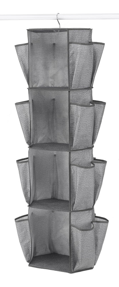 Whitmor Rotating Crosshatch Gray Closet Organizer - Gris - 10 x 15 x 48 inches