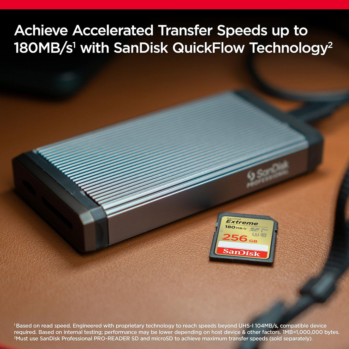 SanDisk Extreme SDXC UHS-I - Tarjeta de Memoria de 256 GB (V30, 180 MB/s de transmisión, U3, vídeo 4K UHD, tecnología QuickFlow, Impermeable, a Prueba de Golpes, Resistente a la Temperatura)
