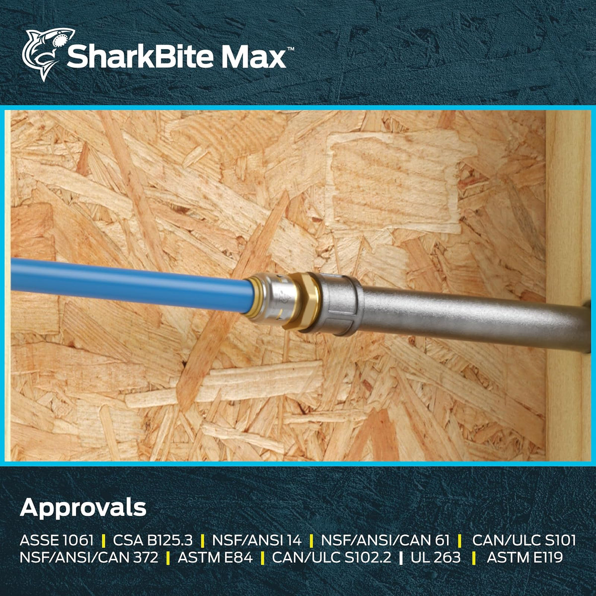 SharkBite Max - Adaptador reductor MNPT de 1 x 3/4 pulgadas, empuje para conectar, tubería PEX, cobre, CPVC, PE-RT, HDPE, UR142A
