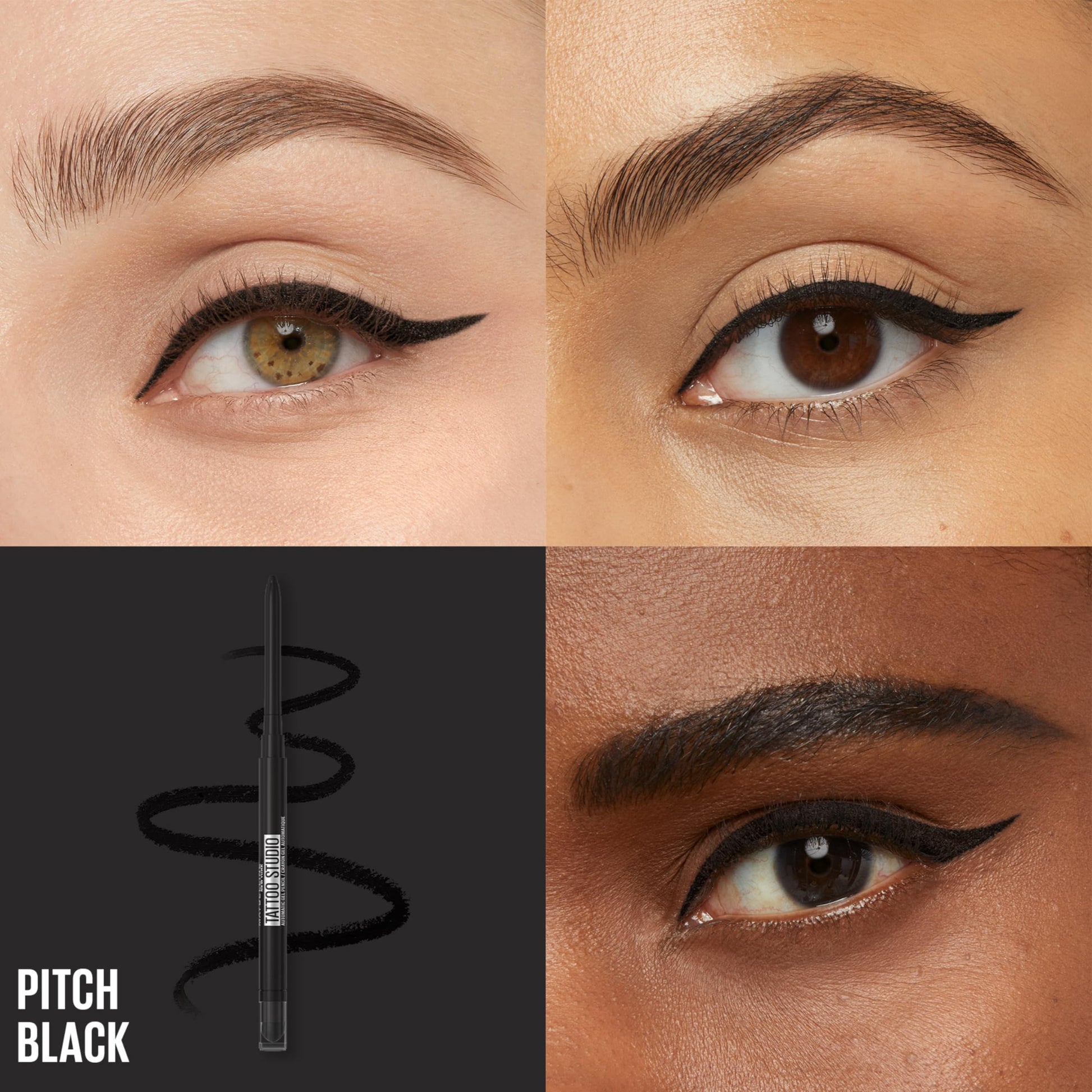 MAYBELLINE Delineador tattoo liner kajal smokey gel de new york, tono smokey black