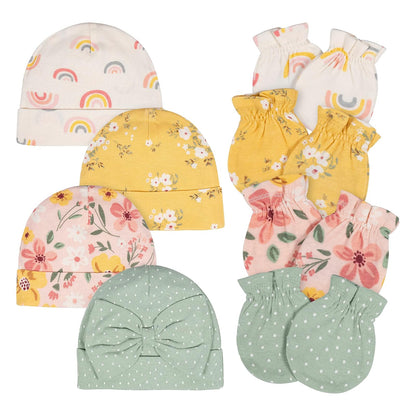 Gerber Juegos de Gorro y Manoplas de 8 Piezas y 9 Piezas Manoplas para Bebé-Niños