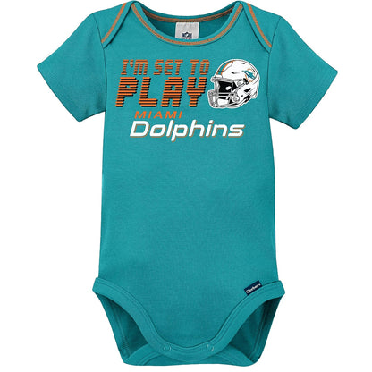 NFL - Body de manga corta para bebés y niños, paquete de 3