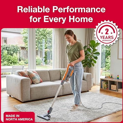 Koblenz Atlas Stick Vac Aspiradora ciclónica 3 en 1, filtración HEPA, Motor de 600 W, Taza de Polvo de 1 L, aspiradora Larga con Cable, para Todas Las Superficies, SVK-160