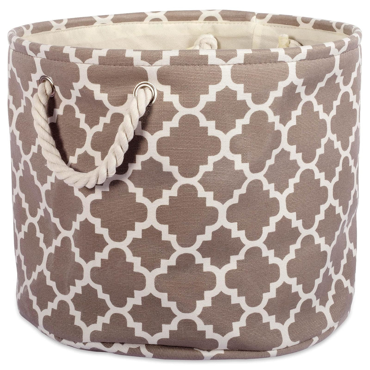 DII Home Essentials Poliéster, Gris, 1 - Marrón - Large Round