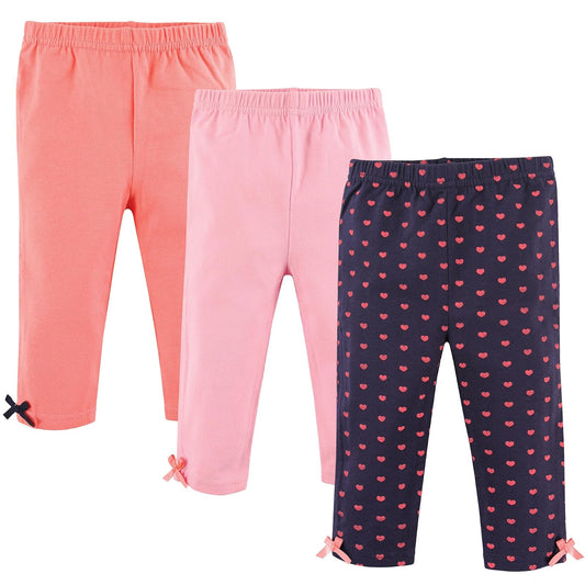 Hudson Baby Leggings de algodón para bebé, Paquete de 3