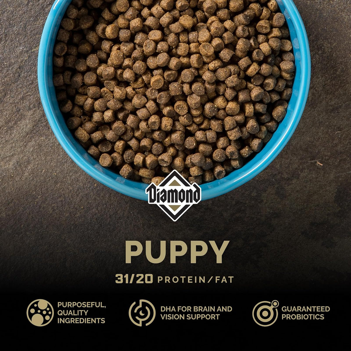 Diamond - Alimento seco con sabor a pollo para cachorros, bolsa de 20 libras