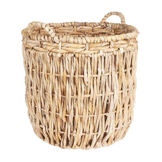 Household Essentials ML-6649 - Cesta Redonda para el Piso con Asas, Color café Claro