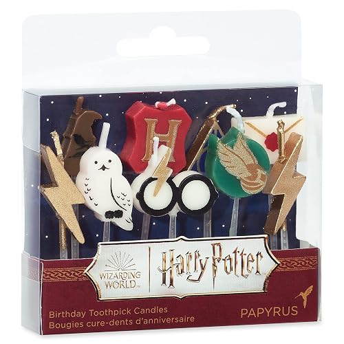 Papyrus Harry Potter Velas de Cumpleaños 9 | Metálicas, 3.25 pulg, para tartas y cupcakes