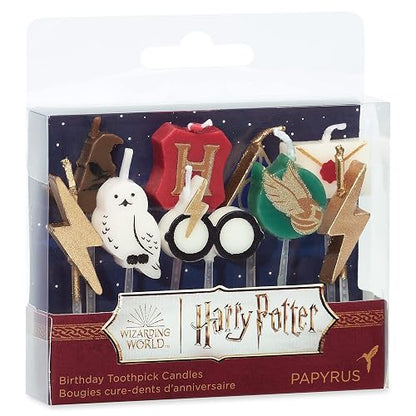 Papyrus Harry Potter Velas de Cumpleaños 9 | Metálicas, 3.25 pulg, para tartas y cupcakes