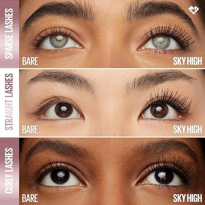 Maybelline Sky High Lavable Mascara Mascara Lavable Muy Negro | 0.24 fl oz