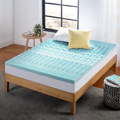 ZINUS Sobrecolchón Individual de Memory Foam Firme y Refrescante Que Ayuda a Conciliar el Sueño | Garantía de 5 años