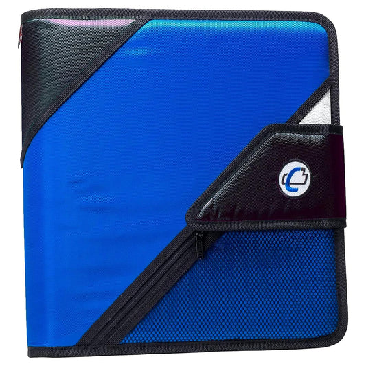 Case-it - Carpeta de apertura de velcro con pestaña abierta – juntas tóricas de 2 pulgadas – Carpeta de archivos expandible de 5 colores – Múltiples bolsillos – Capacidad de 400 hojas – Azul S-826-A