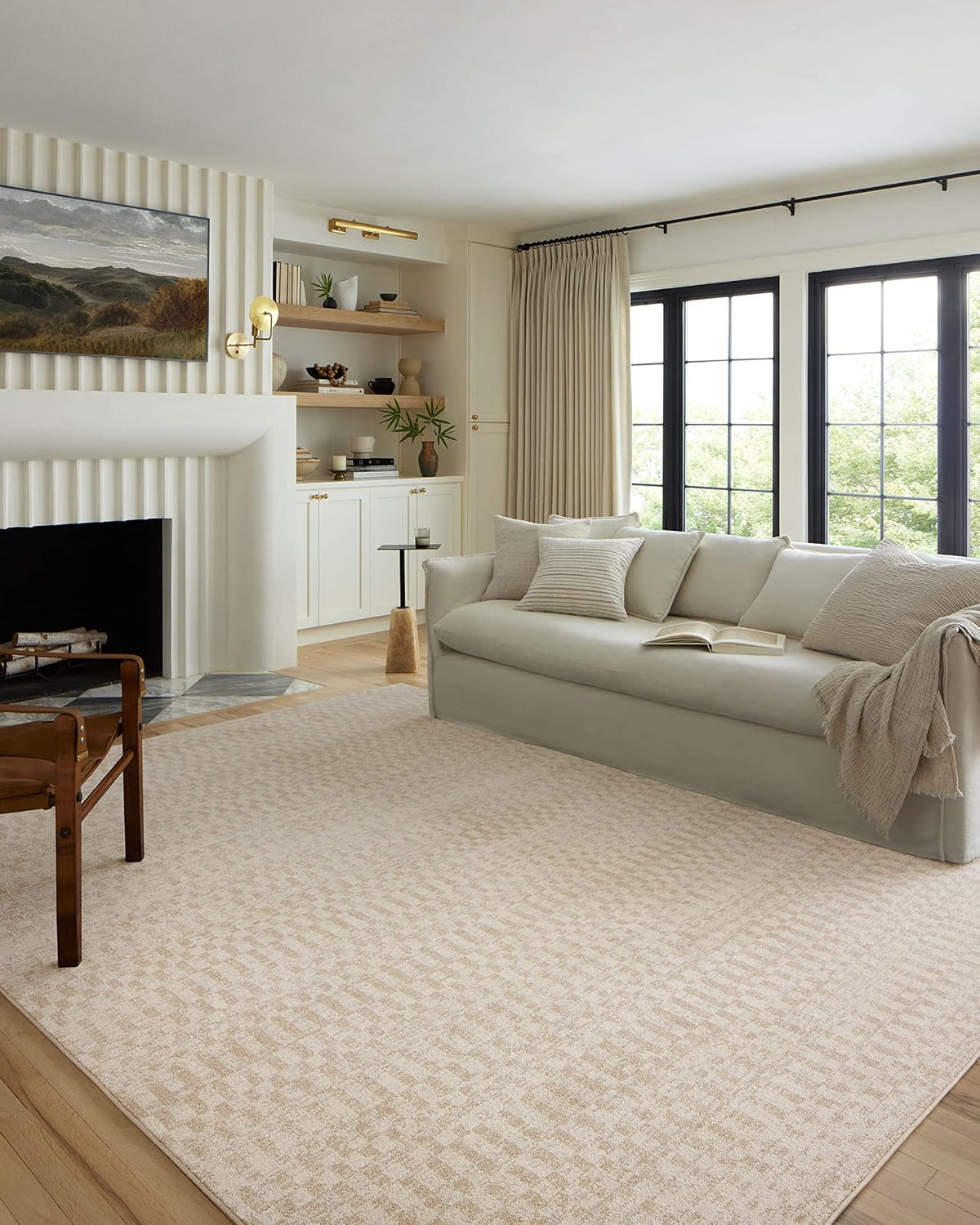 Loloi Tapete Decorativo Kamala, Diseño Marroquí - Rectangular - Ivory - Natural - 3'10" x 2'3" (Rectangular)