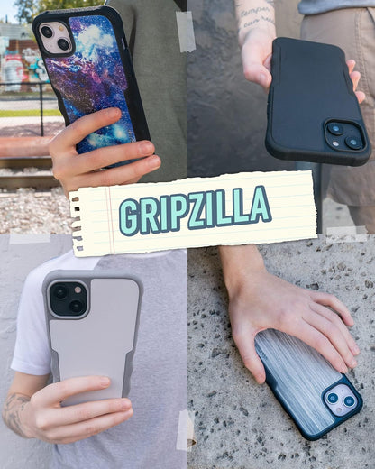 Smartish iPhone 14 Plus Funda Protectora - Gripzilla Compatible con MagSafe [Robusta + Resistente] Agarre y Proteccion Reforzada a Prueba de Golpes - Negro