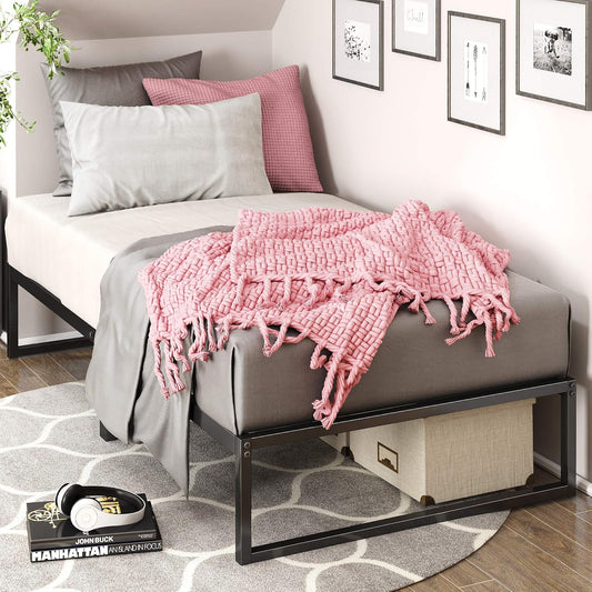 Zinus Lorelai | Base de Cama Individual de Metal con Marco de Acero Resistente y Moderno de Fácil Armado | Garantía de 5 Años